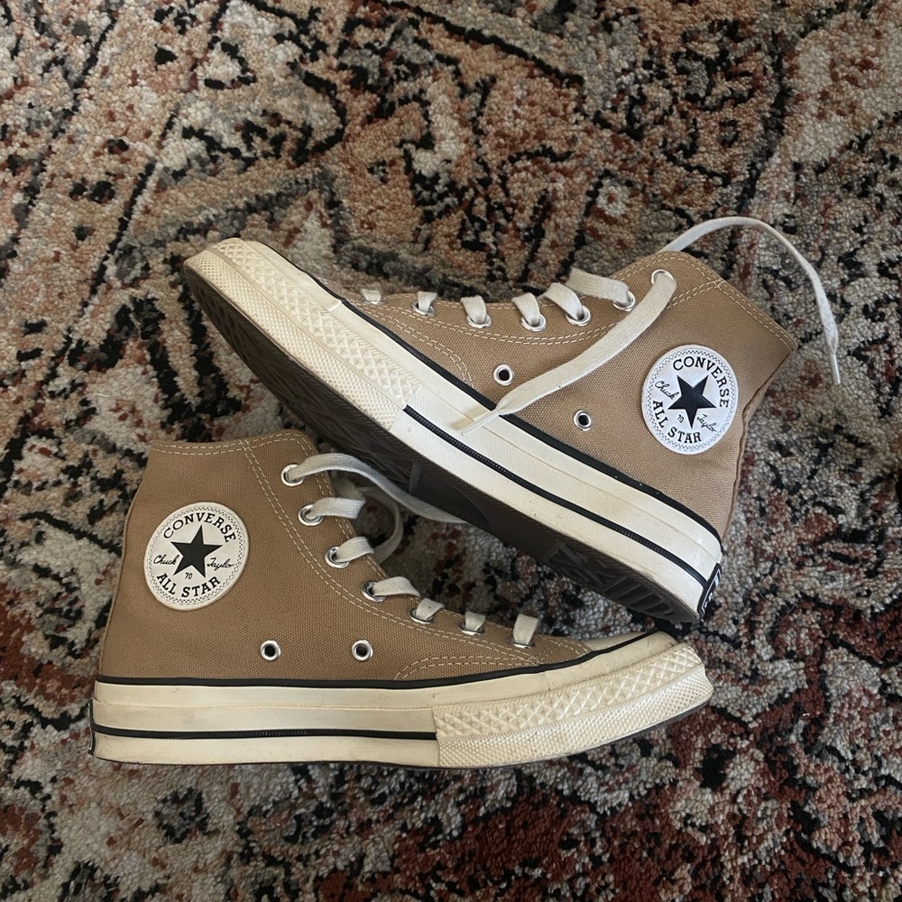 Converse Chuck 70s High Top Sneakers in Brown/Espresso/Tan color